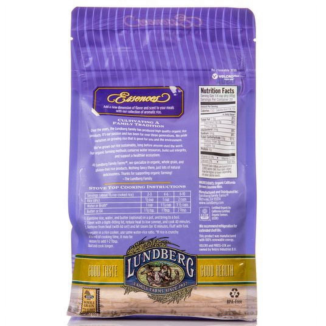 Lundberg Rice, Jasmine Brown, Organic, Gluten-Free-6 x 2 lb