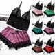 thumbnail image 4 of Women Sexy Lingerie Satin Lace V-Neck Shorts Set Sleepwear Women Sexy Sleeping Clothes Pajama For Women pangjing, 4 of 4
