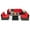 Red, variant on Spaco 7 Pieces Patio Furniture Set, 35 Inches 50000 BTU Propane Gas Fire Pit Table and Waterproof PVC Cover for Firpit, Red