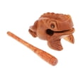 thumbnail image 4 of 4 Inches Small Frog Guiro Rasp Frog Sound Maker Solid Wood Material Musical Percussion Instrument Educational Instrument Tool with Wooden Stick, 4 of 10