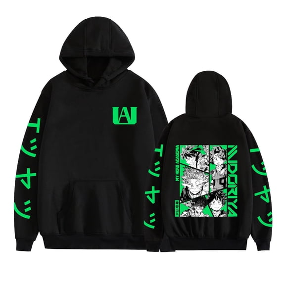 ZHIYAN Bakugo Katsuki Todoroki Hoodie  Unisex Anime Cosplay Sweatshirt,XS,Black2