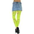 thumbnail image 4 of ToBeInStyle Women's Shredded Ripped Holes Punk Footless Tights - Neon Green - One Size, 4 of 6