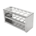 thumbnail image 1 of Centrifuge Tube Holder, Metal Test Tube Rack Stainless Steel Sturdy Structure 12 Holes  for Experiments, 1 of 7
