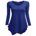 thumbnail image 1 of CHOK Tunique Longue à Manches Longues Col en V pour Femmes Robe T-Shirt, 1 of 3