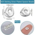 thumbnail image 2 of 40Pcs Brass Spacer Beads Nuggets Silver 6x5x1.5mm Hole: 1.4mm, 2 of 6