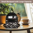 thumbnail image 5 of HELLHERO Halloween Bat Spider Web Pattern Mini Backpack with Front Pocket Smooth Zipper Small Work Bag for Walking, Polyester Backpack Purse for Women for Hiking, 5 of 8