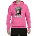 thumbnail image 2 of Wild Bobby, Pitbull to all the Haters Funny, Animal Lover, Unisex Graphic Hoodie Sweatshirt, Neon Pink, Small, 2 of 4