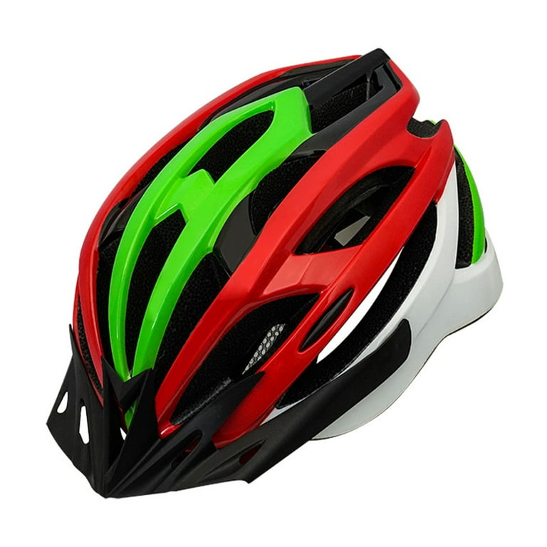 FROFILE Bike Helmet for Men Women Bicycle Helmet with Detachable Brim Safety Mountain Road MTB Ebikes Cycling Commute Chic Contrast Color Helmet for Adults Youth Green Red Walmart
