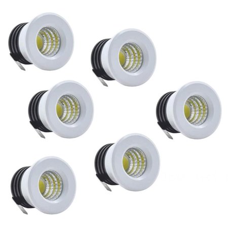 

Pengpaig Display cabinet Light Mini spotlight led ceiling light embedded small spotlight 6PCS White