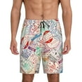 thumbnail image 2 of Rocae Passport Stamp for Men's Soft Sleep Pajama Shorts, Waistband and Pockets, 2 of 9