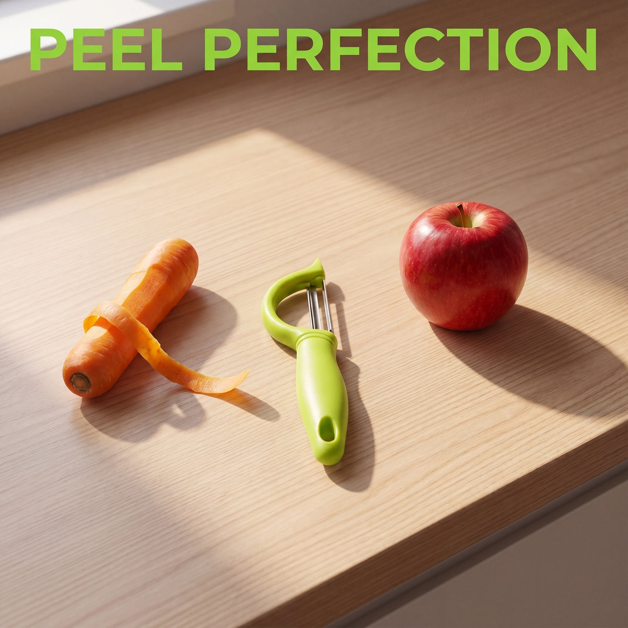 Unique Bargains Plastic Durable Potato Peeler with Ergonomic Handle Green 7.1x1.3 inch