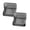 Black 2 PCS, variant on Small Rectangular Metal Tin Case with Lid,Candy Storage Box and Cookie Container,0.82x3.74x2.36 inch Sturdy Food-grade Metal Tray for Kitchen Organization and Snack Storage (Black)