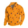 Halloween Mens Sweatshirts Stand Collar Sweatshirts Button Up Shirts