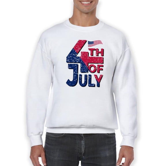 4Th July Usa Independence Day Sweatshirt Men -Image by Shutterstock, Male 3X-Large