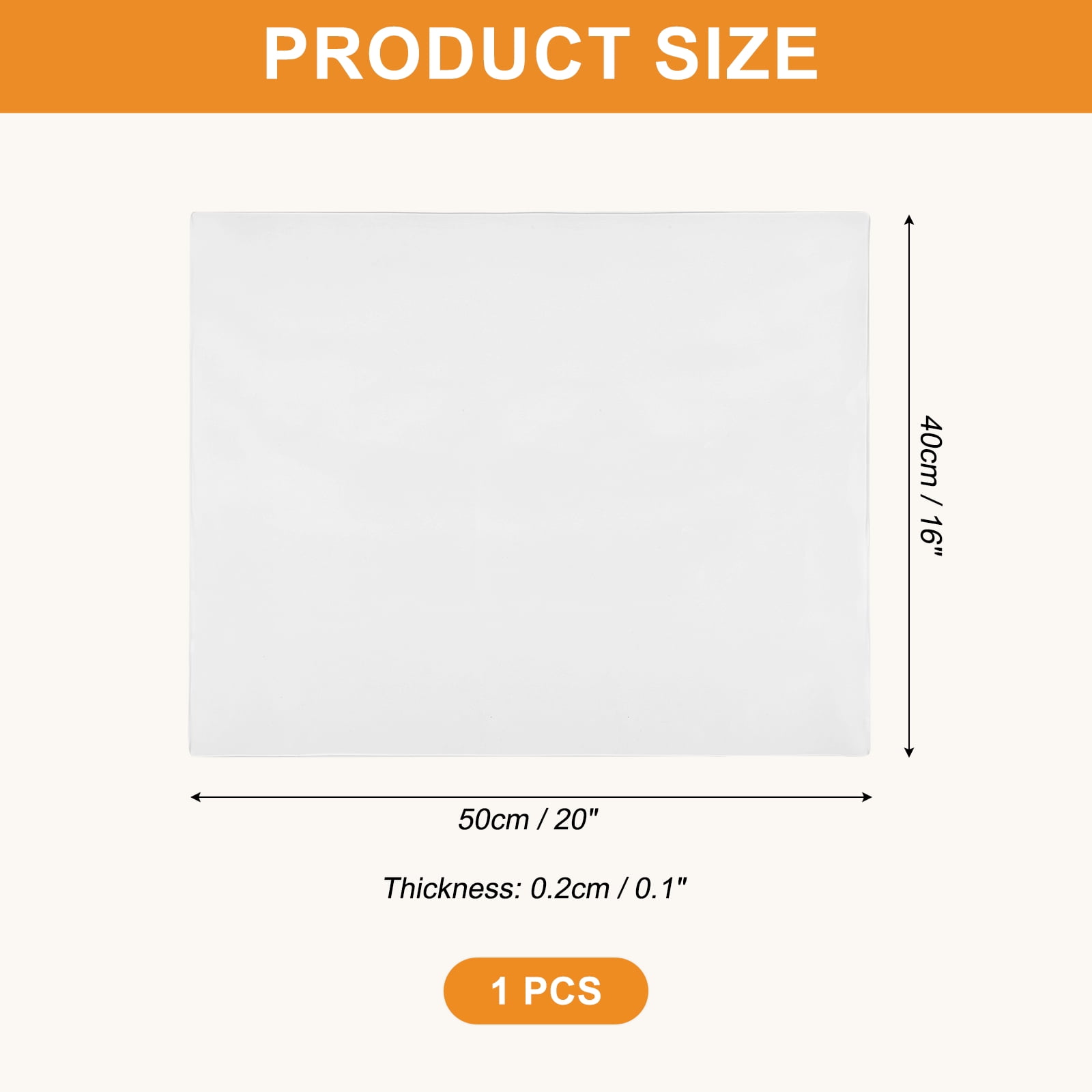 Uxcell Fridge Dust Cover (16''x 20'', Transparent) - Dustproof Refrigerator Top Covers Anti-Slip Washer Dryer Top Protector Mat for Freezer/Furniture/Home/Kitchen