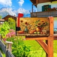 thumbnail image 2 of Autumn Sunflower Mailbox Cover Oil Painting Flower Pumpkin Harvest Bird Farm Magnetic Mailbox Covers Thanksgiving Mail Box Post Letter Cover Standard Size 18x21 Inch for Garden Yard, 2 of 6