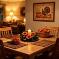 thumbnail image 2 of Fall Candle Rings Fall Decorations for Home Thanksgiving Decorations Artificial Sunflower Maple Leaf Candle Wreath for Table Centerpiece by MPOISVA, 2 of 7