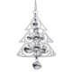 thumbnail image 5 of Adornos navideños, árbol de Navidad, carillón de viento, accesorios, decoración, regalos, campanas de viento navideñas Plata, 5 of 9