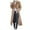 Khaki, variant on Hueook overcoat women Plus Size Solid Color Overcoat- Solid Turndown Collar Button-Down Peacoat Long Sleeve Elegant Slim Long Peacoat Outerwear