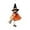 Orange, variant on DGMIOCS Hanging Witch Dolls with Broom, Halloween Small Witch Figurine with Gauze Skirt, Kitchen Witchs Doll for Good Luck, Halloween Hanging Decoration for Haunted House Room Door and Window