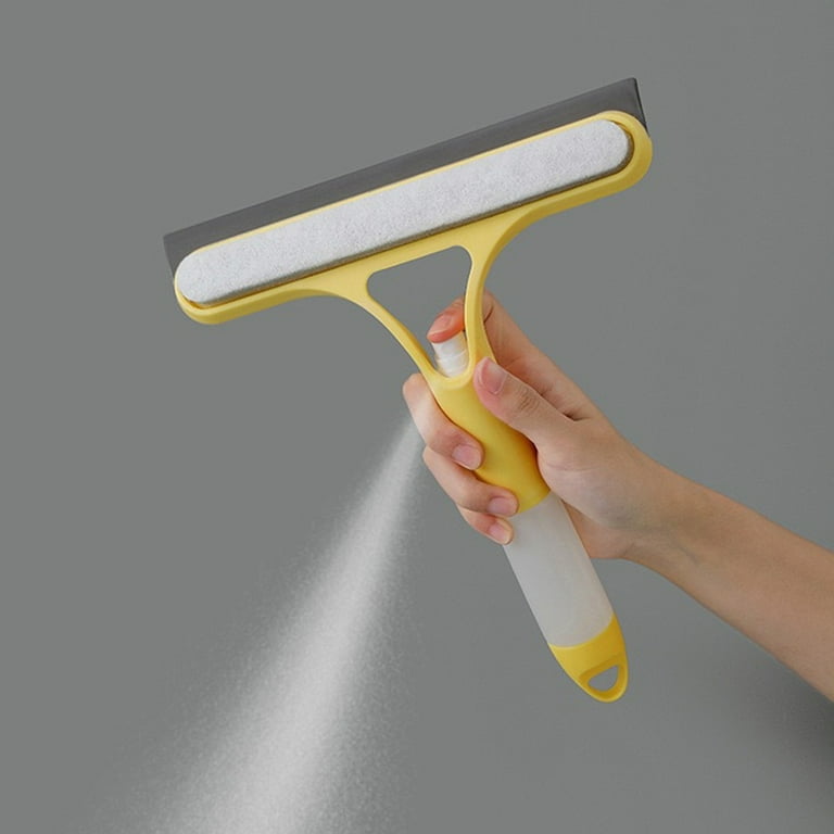 Shower Squeegee for Glass Door, 3-in-1 Glass Cleaner Spray Wipe