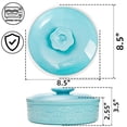 thumbnail image 2 of Calentador de tortillas de cerámica Noamus 22 cm apto para microondas color aqua, 2 of 8