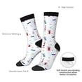 thumbnail image 6 of Honeii Nautical Lighthouse Sailboat Print Adult Socks,Crew Socks,Casual Calf Socks,Daily Wear Socks for Men & Women, Perfect for Sports, Casual and Everyday Use, 6 of 6