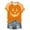 Orange, variant on YDFCWXW Shirts for Women Halloween Pumpkin Graphic Tees Funny Short Sleeve Shirt Casual Autumn Tops Orange, L