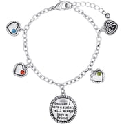 Personalized Planet Sandra Magsamen's Sisters Birthstone Silver-Tone Bracelet