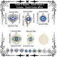 thumbnail image 2 of 1Box 40Pcs 5 Styles Silver Evil Eyes Charms Gold Eye Charms Bulk Alloy Enamel Rhinestone Heart Round Flatback Charm for Jewelry Making Charms Women DIY Necklaces Earrings Bracelets Crafts, 2 of 6