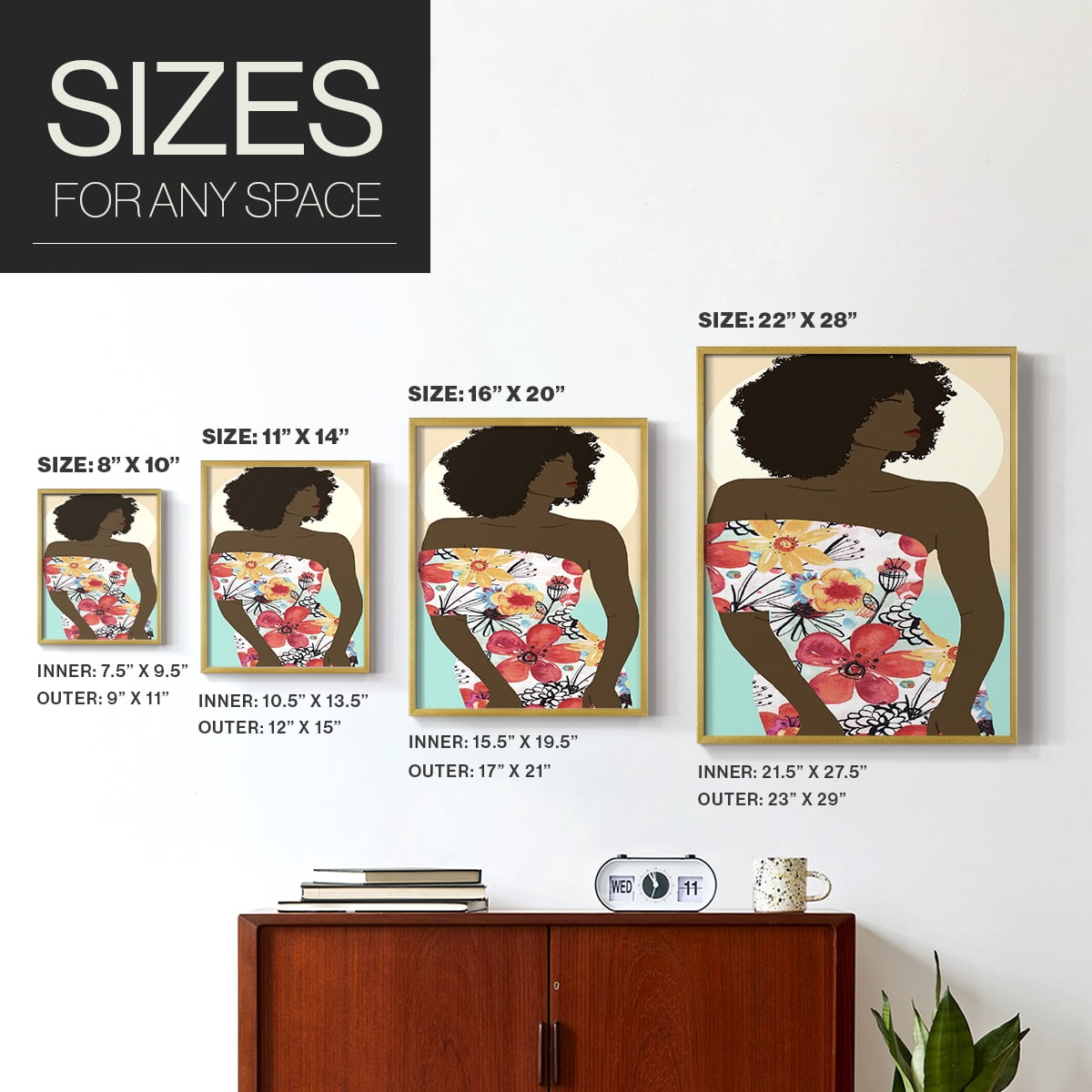 You Go Woman II Framed Print - Solid Wood in Single Picture Frame Solid Wood 2 Framed Print
