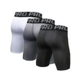 thumbnail image 2 of LANBAOSI 3 Pack Mens Performance Compression Shorts Spandex Running Underwear for Men Athletic Shorts Biking Running, L, 2 of 7
