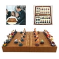 thumbnail image 3 of Juego De Ajedrez De Madera Plegable, Regalos Chinos Antiguos Del Juguete Del Juego De Mesa De La Estatuilla Zulema tablero de piezas de ajedrez, 3 of 8