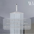 thumbnail image 3 of Westbrass 1/2" IPS x 9" Square Rainfall Ceiling Mount Shower Arm & Flange, Polished Chrome, 3 of 10
