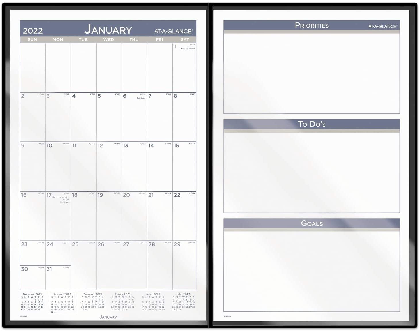 2022 Desk Calendar by ATAGLANCE, Monthly Desk Pad, 101/4" x 161/4