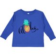 thumbnail image 3 of Inktastic Aloha in Cursive with Pineapple Rainbow Colors Boys or Girls Long Sleeve Toddler T-Shirt, 3 of 5