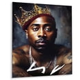 thumbnail image 2 of Designart "Tupac King of Rap (Celebrity) II" Celebrity Metal Art Print, 2 of 5