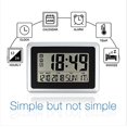 thumbnail image 2 of UMEXUS Digital Wall Clock?Large Display Digital Alarm Clock with Indoor Temperature Calender Date Battery Operated Digital Clock for Bathroom Kitchen Bedroom Office School(Silver), 2 of 2