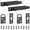 Black, variant on 2 Sets 3 in Solid Brass Flush Bolt Door Latch Surface Mount Slide Bolt with Screws for Wood Metal Door Garden Fence Gate
