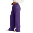 thumbnail image 6 of Resicozy Oversized Wide Leg Sweatpants Women Baggy Lightweight High Waisted Athletic Pants with Pockets Y2k Causal Palazzo Pant Purple 2XL, 6 of 6