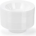 thumbnail image 2 of 60 Pack White Plastic Bowls, 12 oz Disposable Soup Premium Heavy Duty Dinner Bowl Dessert Salad for Wedding, Party, Catering, Christmas, and Everyday Use, 2 of 4