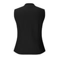 thumbnail image 5 of Miluxas Women's Summer Sleeveless Vest Blazer Lightweight Casual Slim Work Fashion Petite Elegant Tops Black XL(XL), 5 of 6