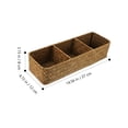 thumbnail image 2 of QJUHUNG Basket Storage Baskets Organizer Woven Bathroom Wicker Rattan Seagrass Cosmetics Box Hyacinth Bin Shelf Caddy Hand, 2 of 6