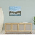 thumbnail image 2 of Drifting Boats Nautical Marina Landscape Painting Gallery Wrapped Canvas Print Wall Art, 2 of 7