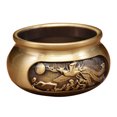 thumbnail image 1 of Shisuyan Incense Holder Copper Golden Study Room 1Pcs 1.8x1.8x1.4in, 1 of 9