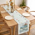 thumbnail image 3 of Table Runner 72 Inches Long for Kitchen Dining, Easter Eggs Dresser Scarf Farmhouse, Dining Table Decorations for Wedding/Parties, Tulip Green Plaid Spring Bunny Butterfly Flower 13 x 72 In, 3 of 8