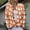 Orange, variant on Halloween Cardigan for Women Ghost Print Jack O Lantern Button Down Long Sleeve Open Front Knit Sweater Coat Spooky Season Fall Party Trendy Outfits, Orange,L