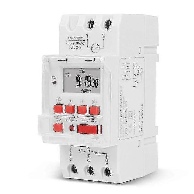 TM919B 220V 30A Automatic Digital Timer Switch DIN Rail for Energy Saving