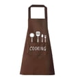 thumbnail image 2 of Delantal de cocina para chef con bolsillos, babero ajustable, resistente al aceite, para hombres y mujeres Café B 1, 2 of 7