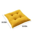 thumbnail image 3 of Tarmeek Soft Chair Pads, 17x17 Inch Tufted Corduroy Soft Plush Seat Cushion Solid Color Decorative Pillow Indoor for Chair and Cozy Home Decor, Chair Cushions for Office Chairs Living Room Tatami, 3 of 6